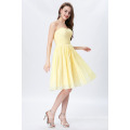 Grace Karin Wholesale Spring Sexy Patterns Chiffon amarelo simples vestidos de baile CL3822